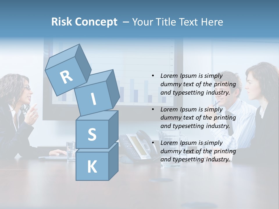 Financial Office Discussing PowerPoint Template