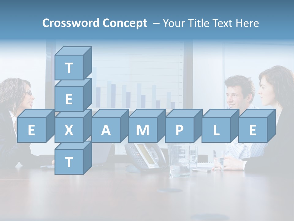 Financial Office Discussing PowerPoint Template