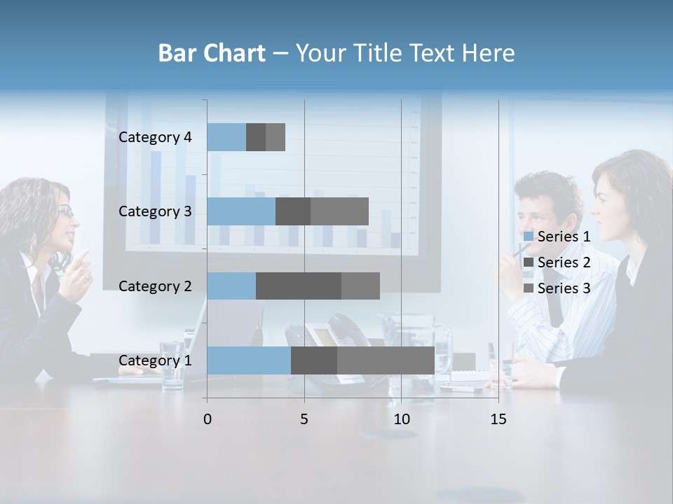 Financial Office Discussing PowerPoint Template