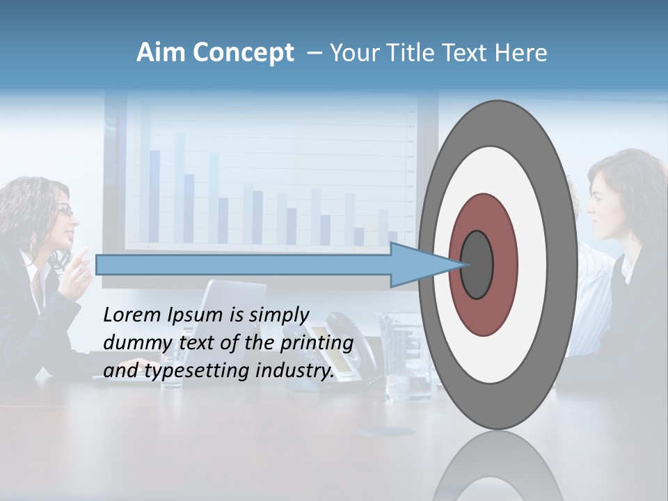 Financial Office Discussing PowerPoint Template
