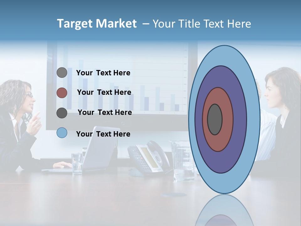 Financial Office Discussing PowerPoint Template