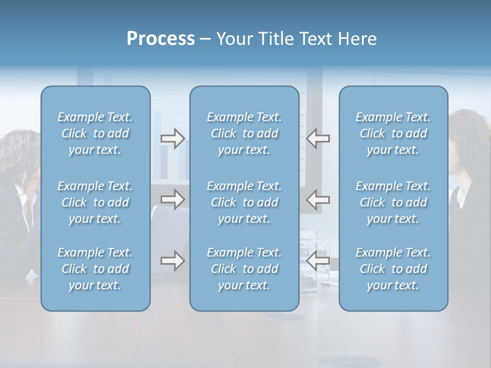 Financial Office Discussing PowerPoint Template