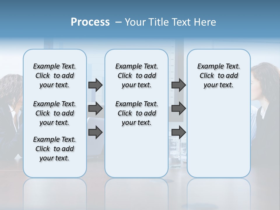 Financial Office Discussing PowerPoint Template