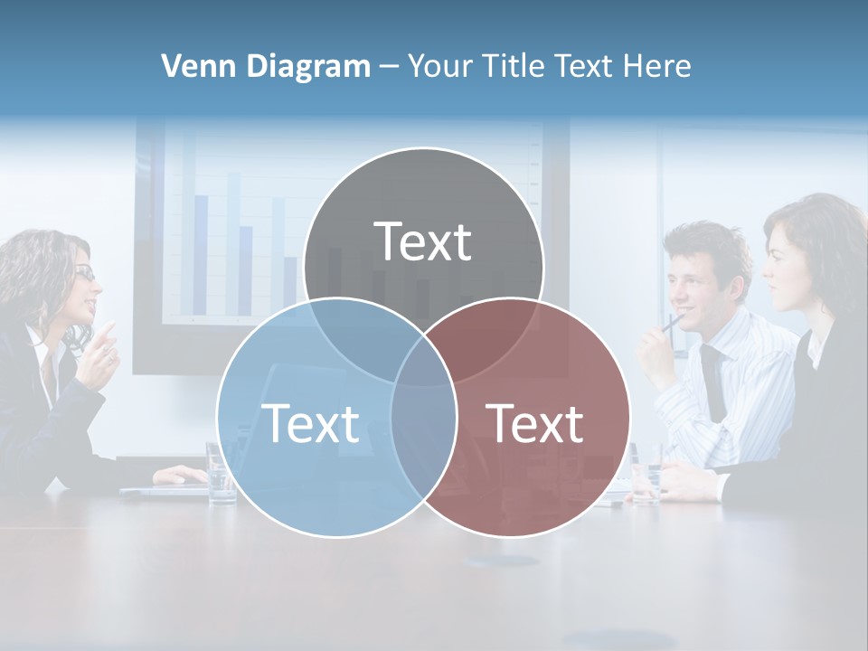 Financial Office Discussing PowerPoint Template