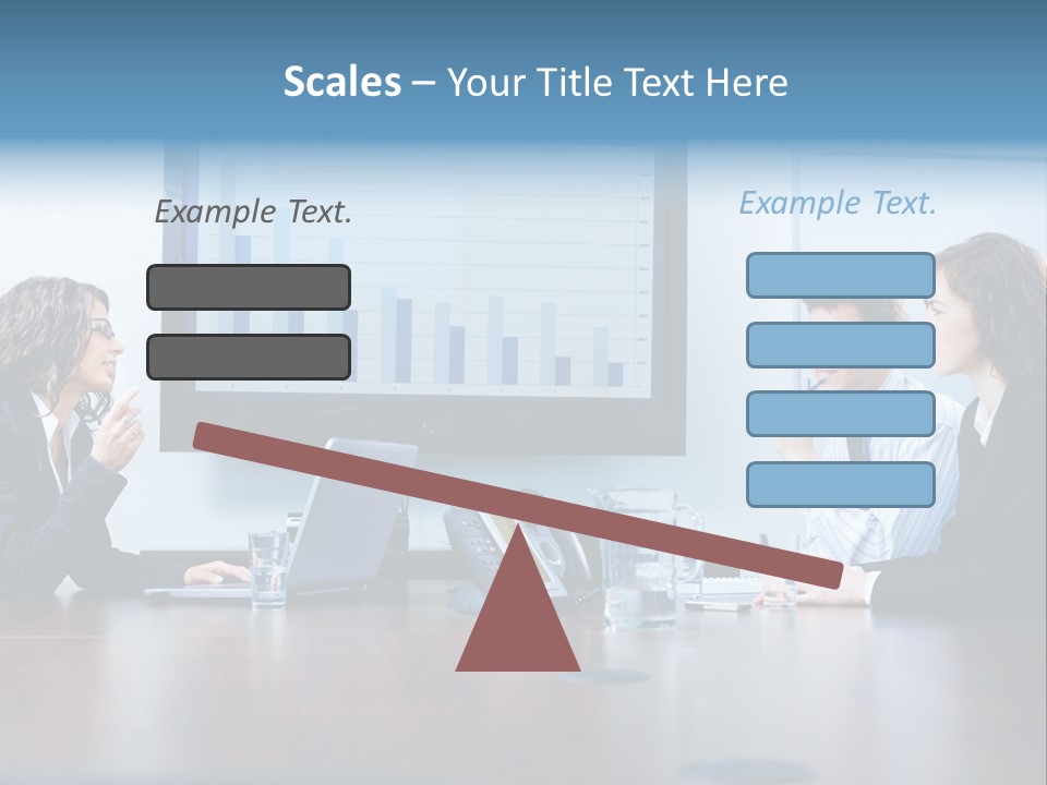 Financial Office Discussing PowerPoint Template