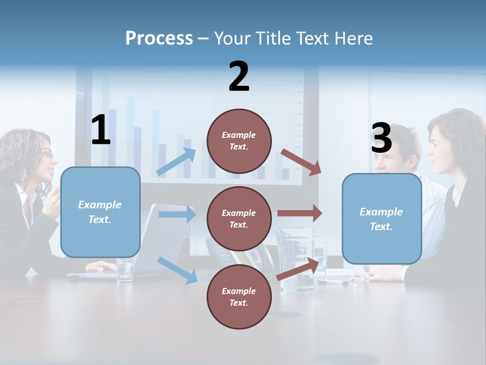 Financial Office Discussing PowerPoint Template