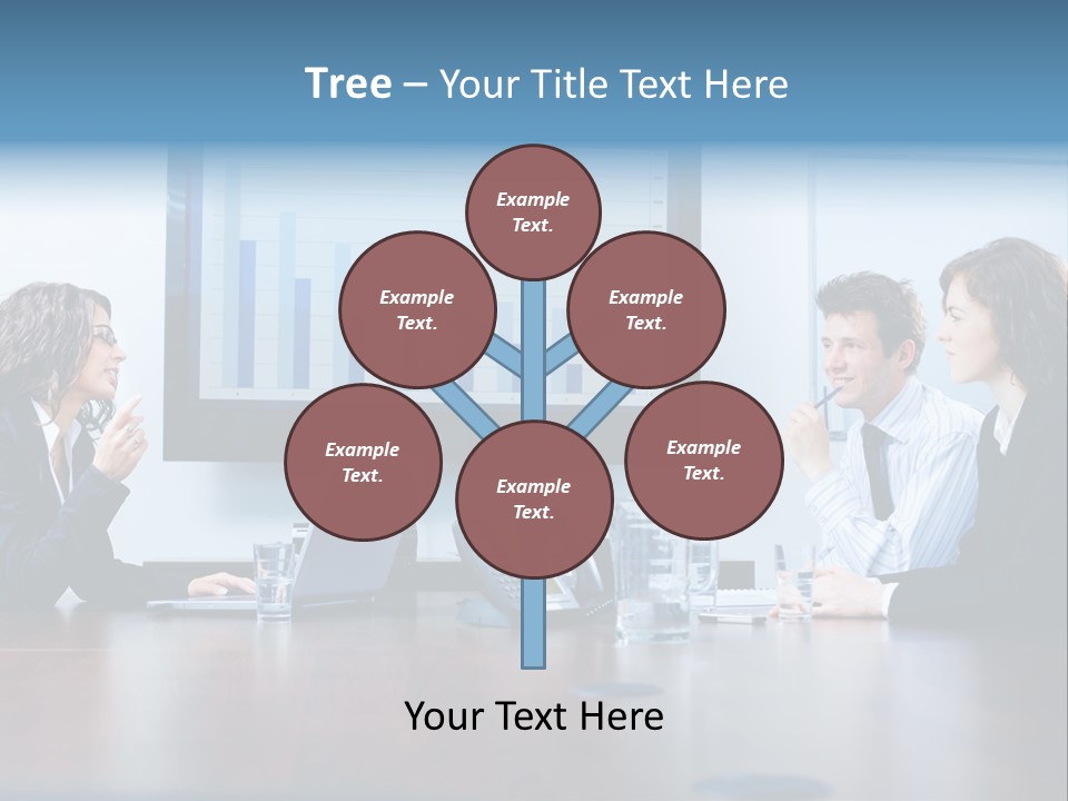 Financial Office Discussing PowerPoint Template