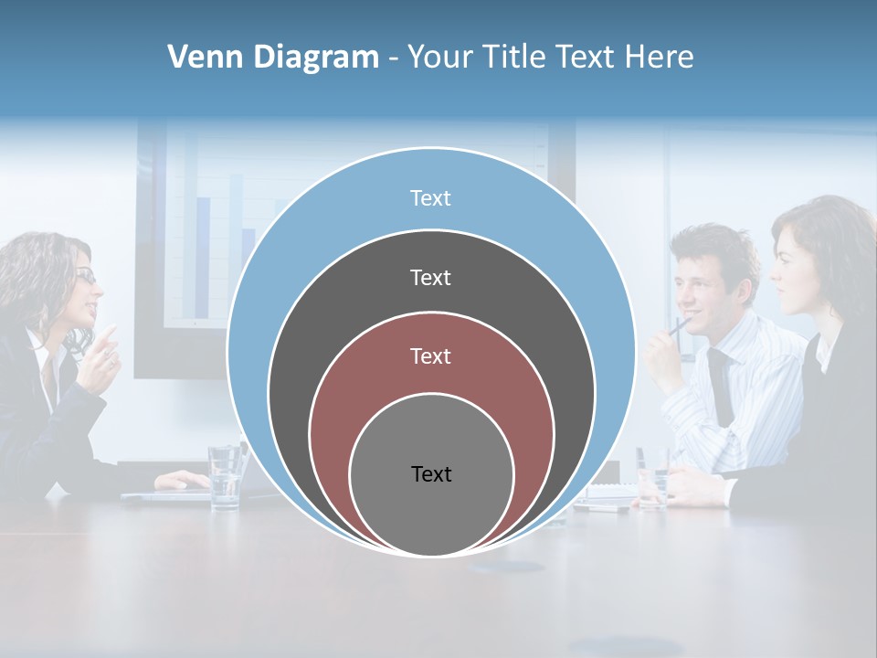 Financial Office Discussing PowerPoint Template