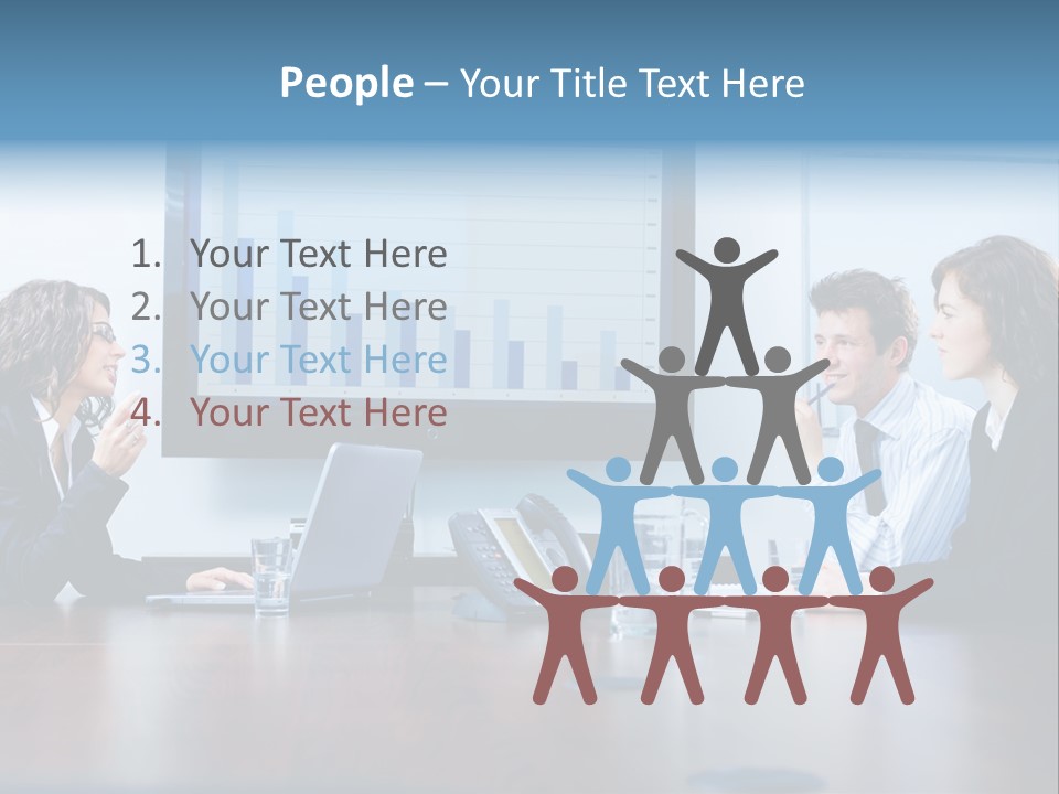 Financial Office Discussing PowerPoint Template