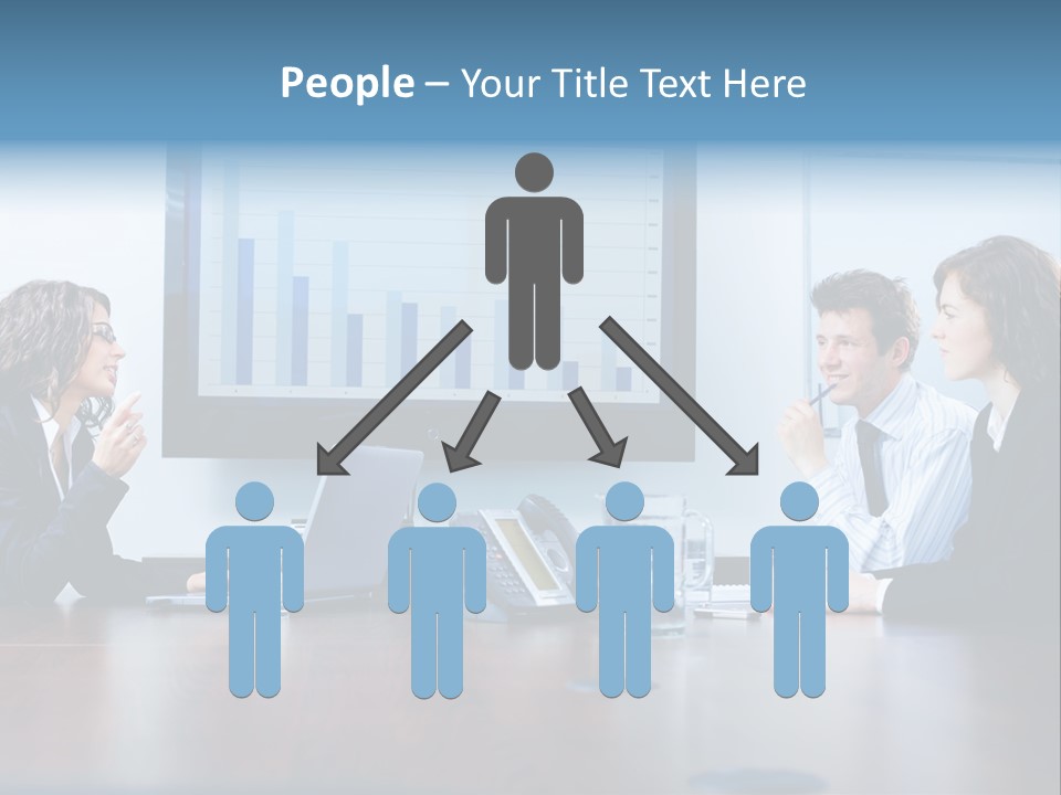 Financial Office Discussing PowerPoint Template