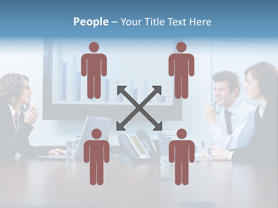 Financial Office Discussing PowerPoint Template