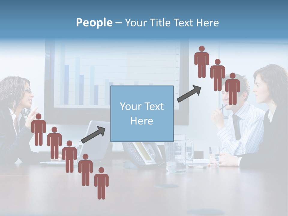 Financial Office Discussing PowerPoint Template