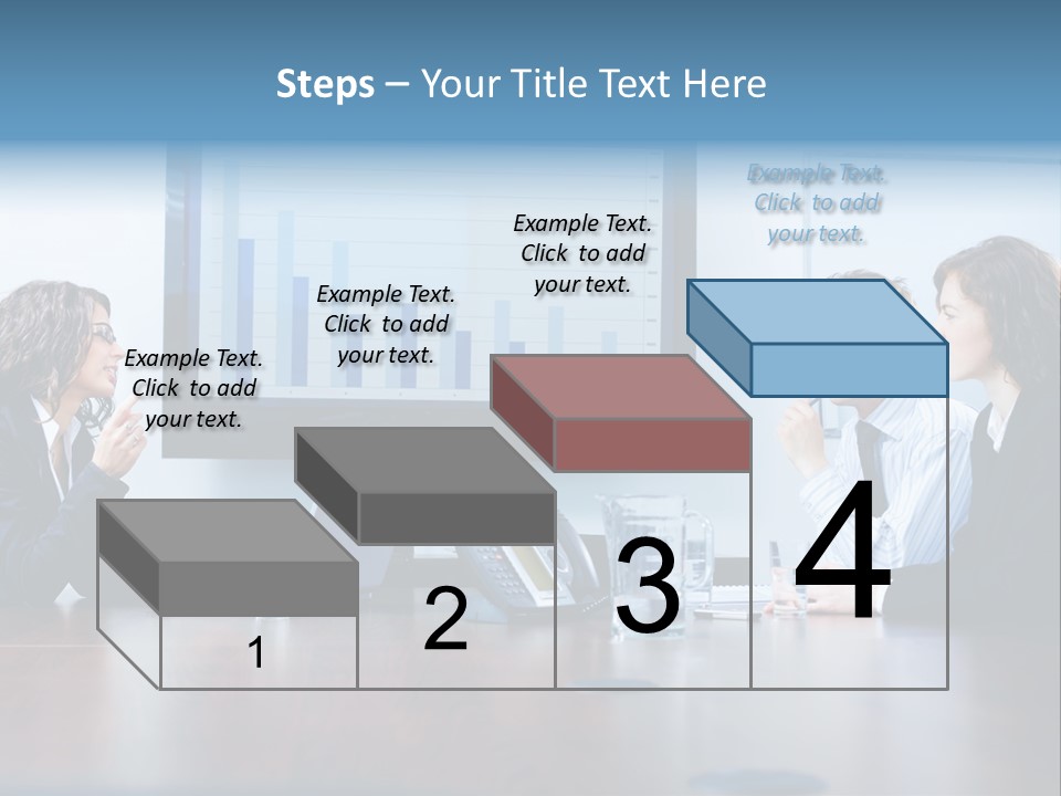 Financial Office Discussing PowerPoint Template
