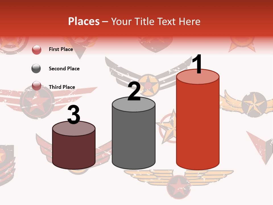 General Emblem Black PowerPoint Template