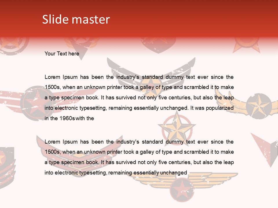 General Emblem Black PowerPoint Template