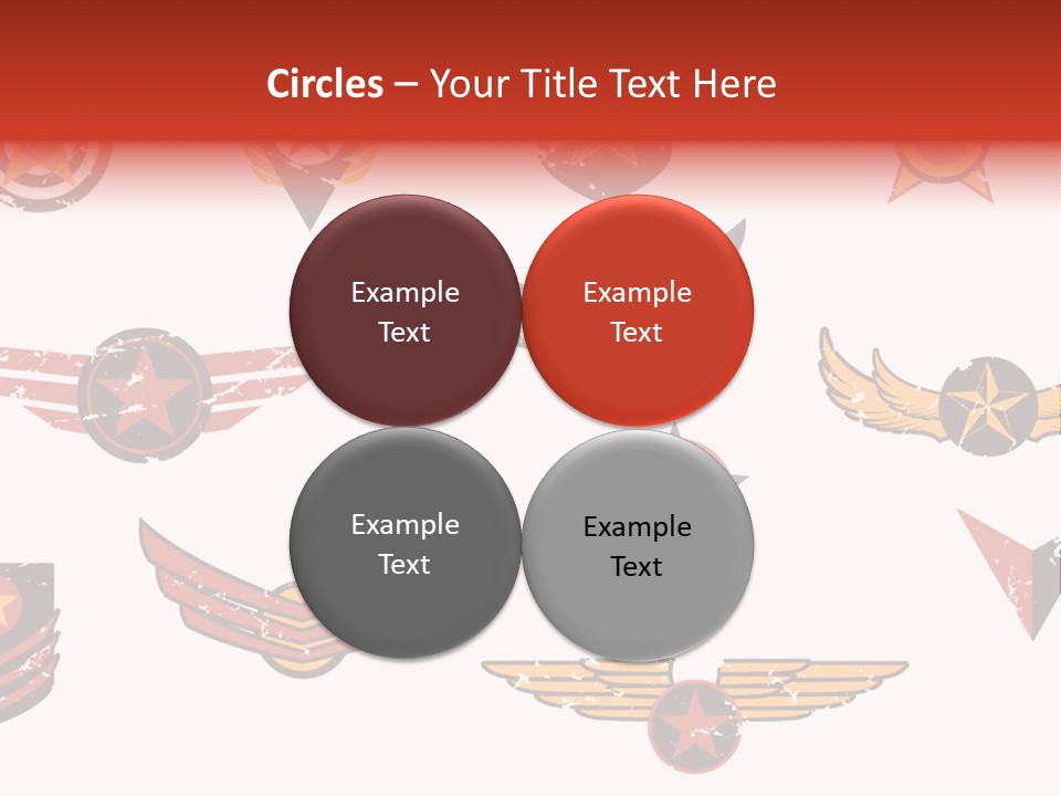 General Emblem Black PowerPoint Template