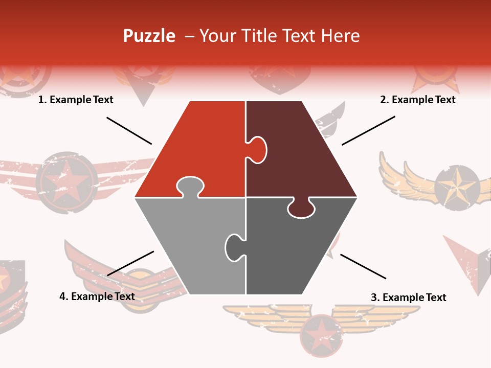 General Emblem Black PowerPoint Template