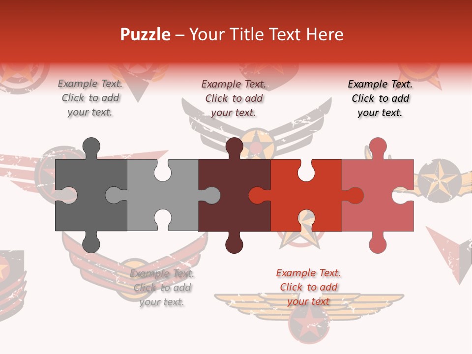 General Emblem Black PowerPoint Template