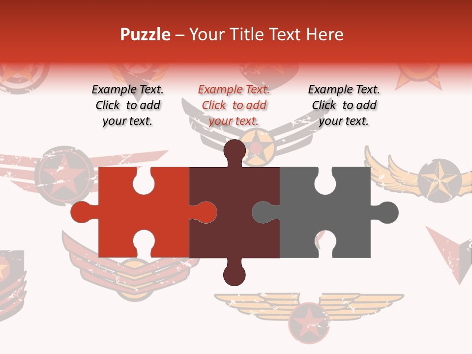 General Emblem Black PowerPoint Template