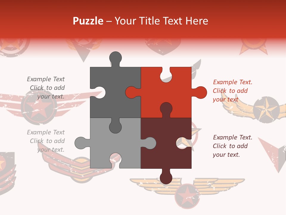 General Emblem Black PowerPoint Template