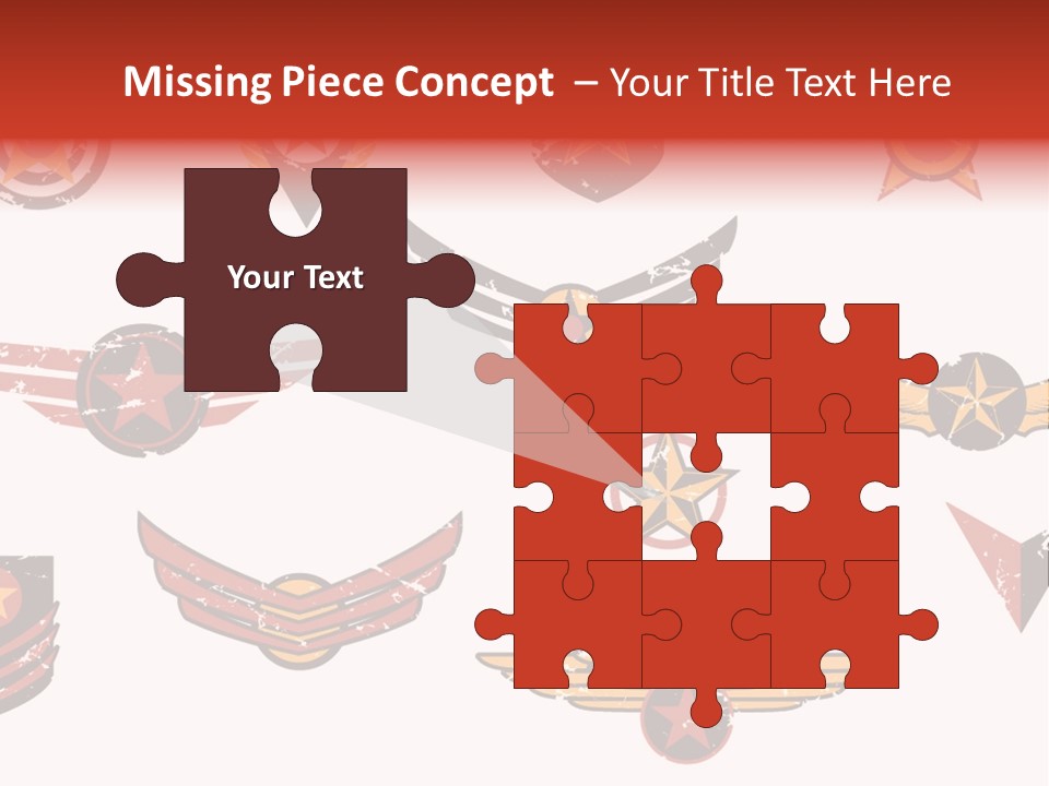 General Emblem Black PowerPoint Template