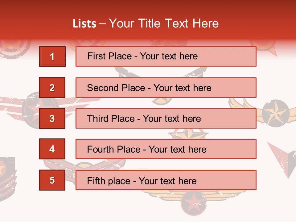 General Emblem Black PowerPoint Template