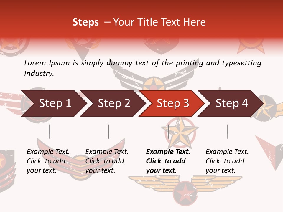 General Emblem Black PowerPoint Template