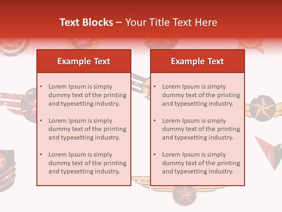 General Emblem Black PowerPoint Template