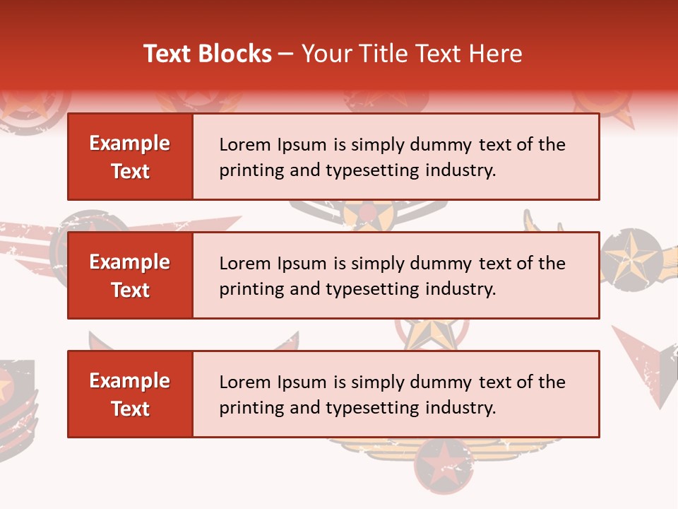 General Emblem Black PowerPoint Template