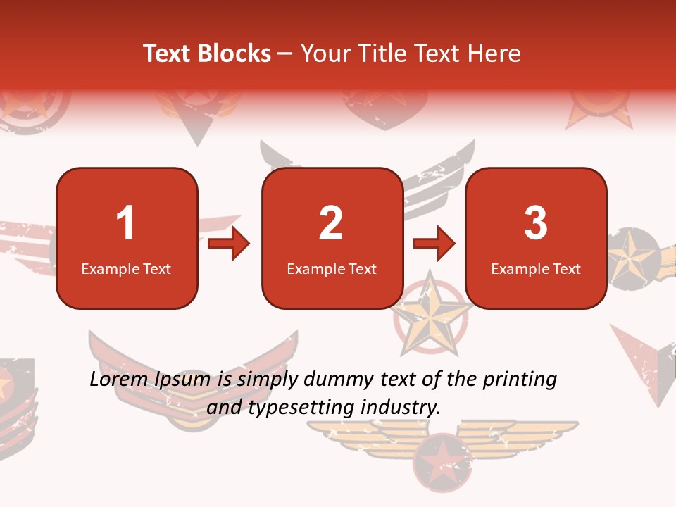 General Emblem Black PowerPoint Template