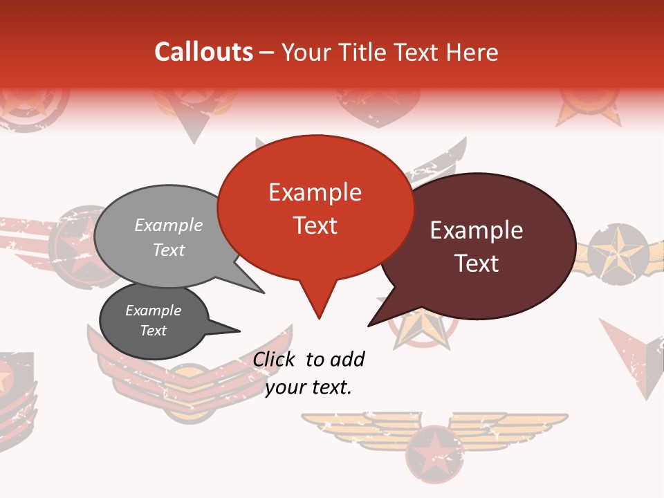 General Emblem Black PowerPoint Template