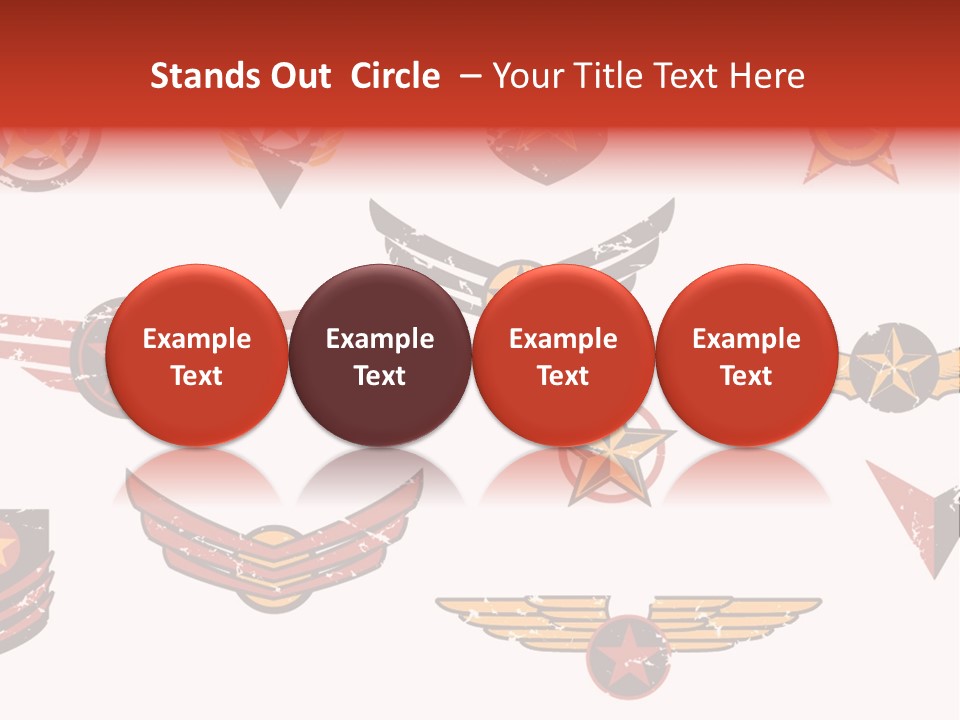 General Emblem Black PowerPoint Template