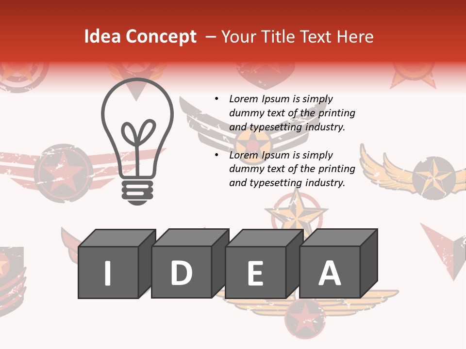 General Emblem Black PowerPoint Template