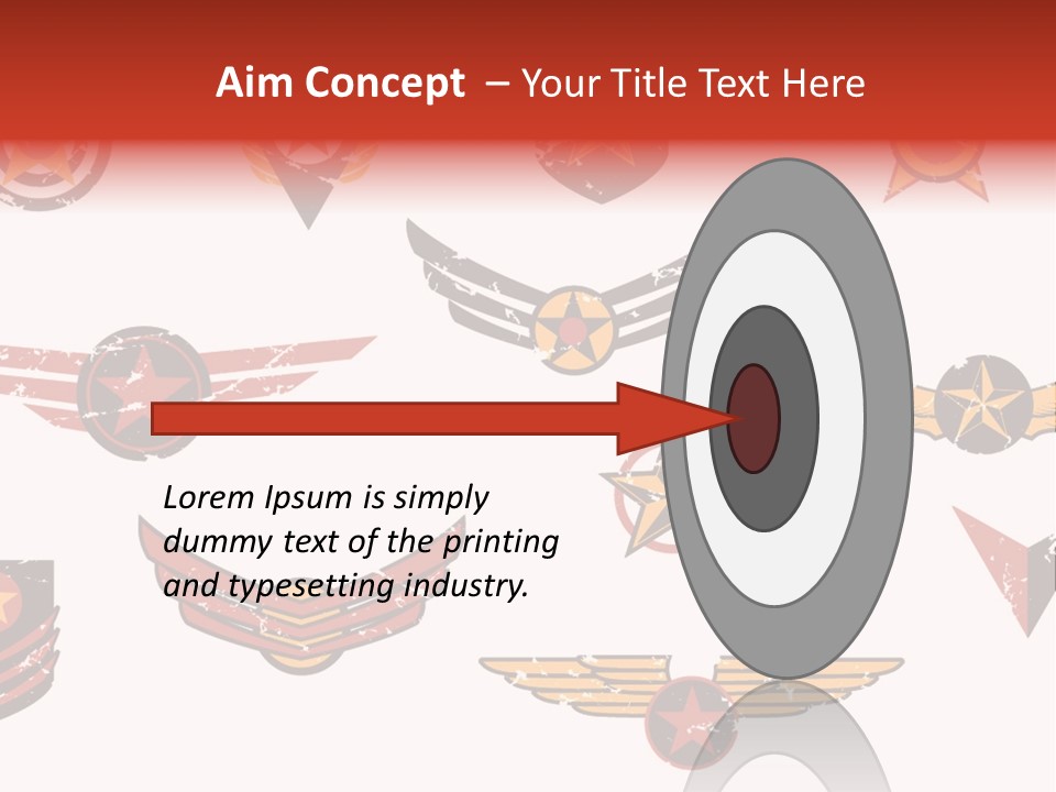 General Emblem Black PowerPoint Template