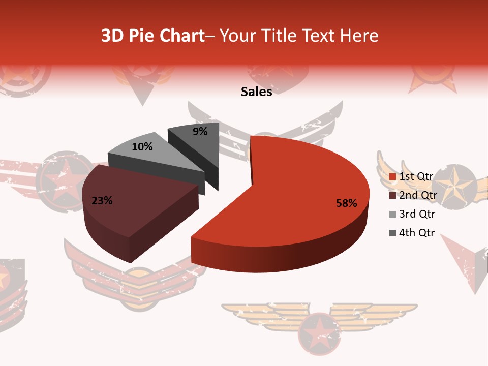 General Emblem Black PowerPoint Template