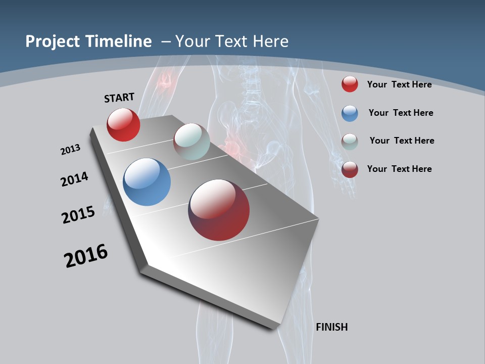 Skeleton Spine Osteoporosis PowerPoint Template