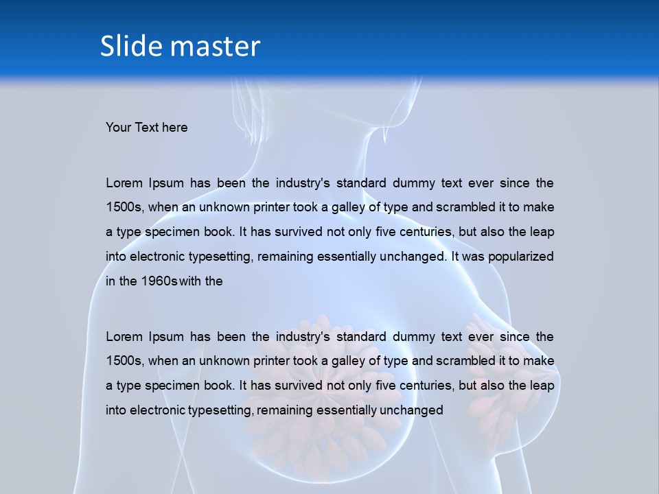 A Woman With Breast Cancer Powerpoint Presentation PowerPoint Template