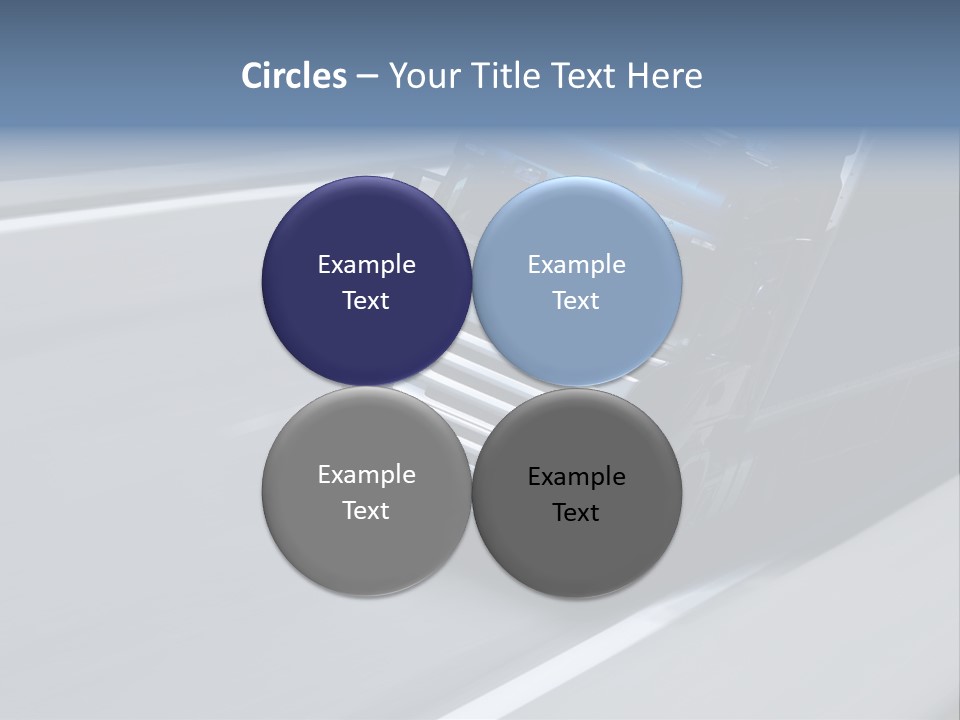 A Blue Semi Truck Driving Down A Highway PowerPoint Template