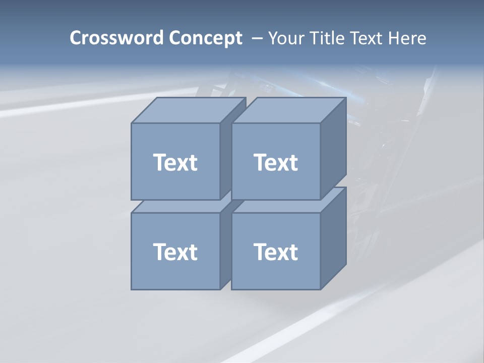 A Blue Semi Truck Driving Down A Highway PowerPoint Template