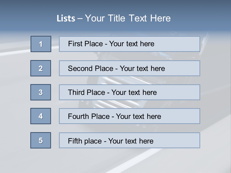 A Blue Semi Truck Driving Down A Highway PowerPoint Template