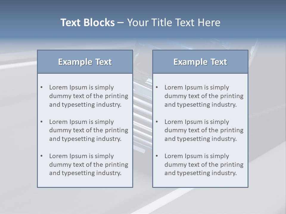 A Blue Semi Truck Driving Down A Highway PowerPoint Template