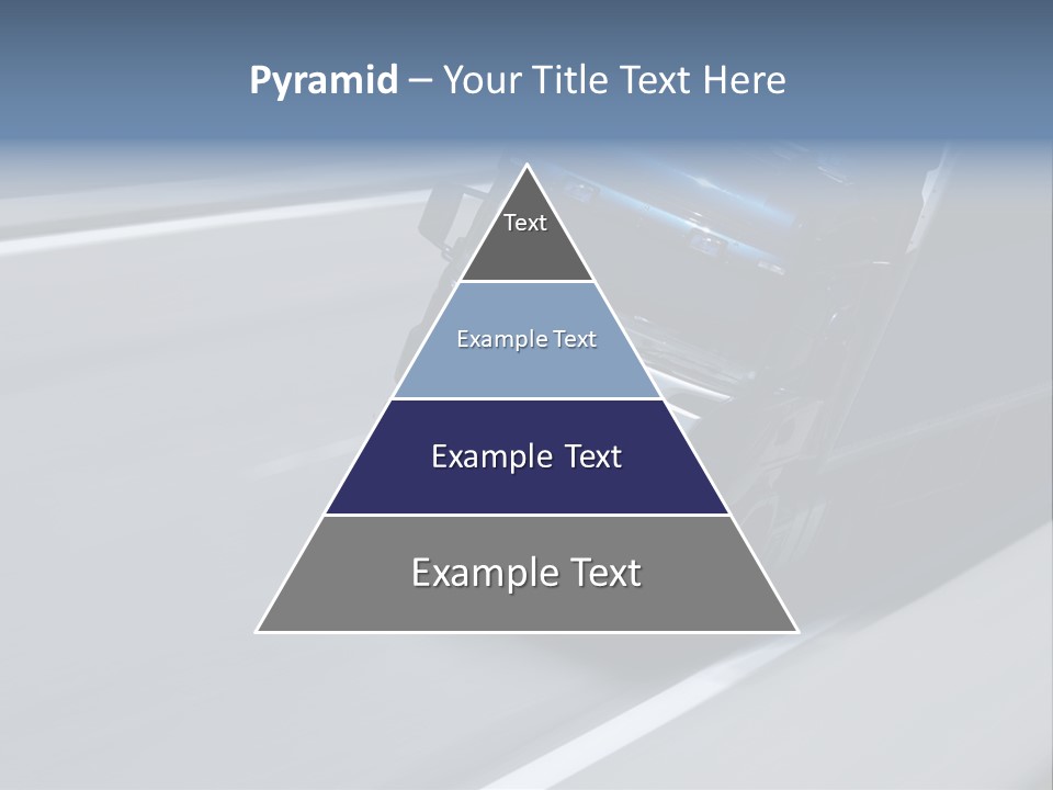 A Blue Semi Truck Driving Down A Highway PowerPoint Template