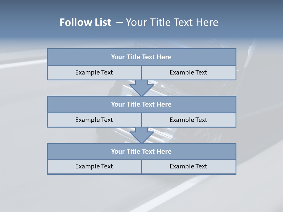 A Blue Semi Truck Driving Down A Highway PowerPoint Template