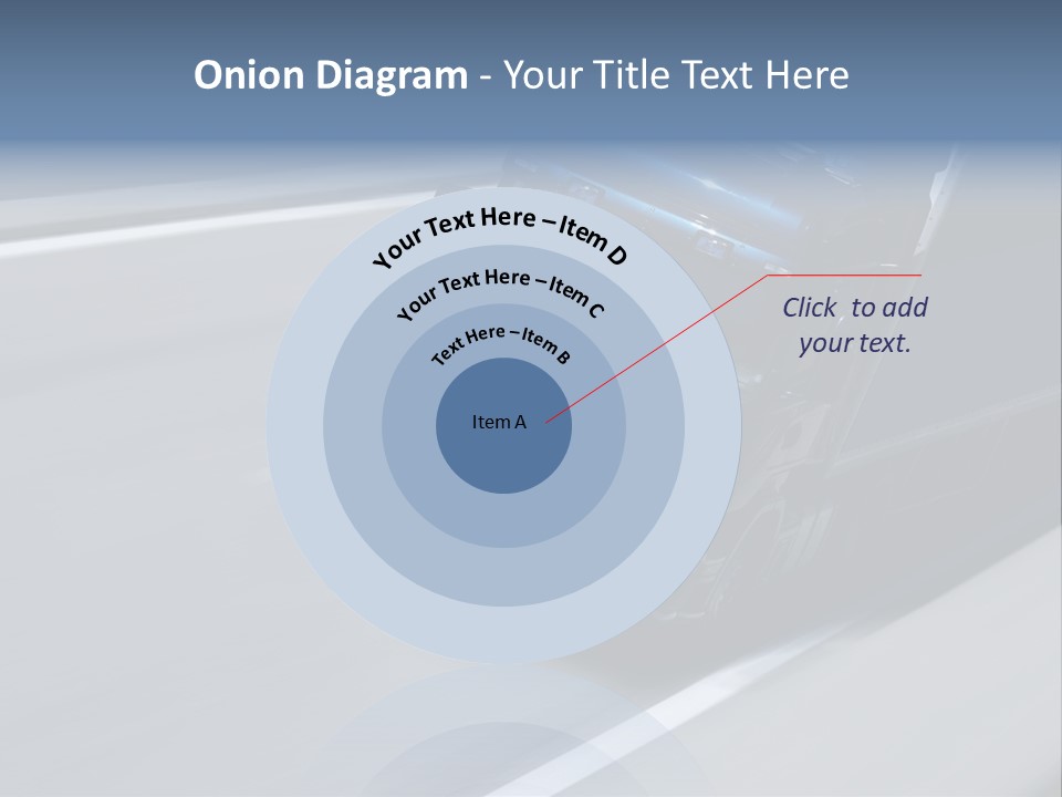 A Blue Semi Truck Driving Down A Highway PowerPoint Template