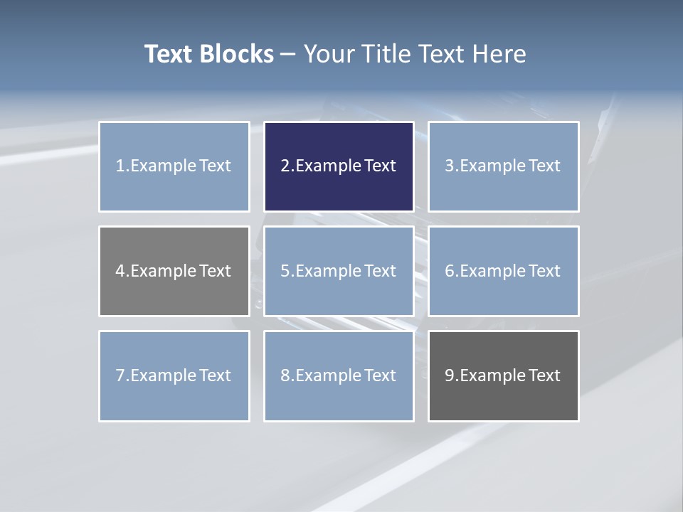 A Blue Semi Truck Driving Down A Highway PowerPoint Template