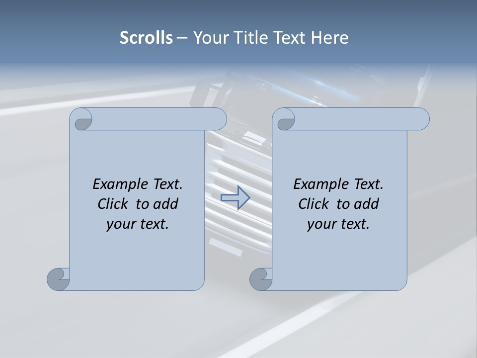 A Blue Semi Truck Driving Down A Highway PowerPoint Template