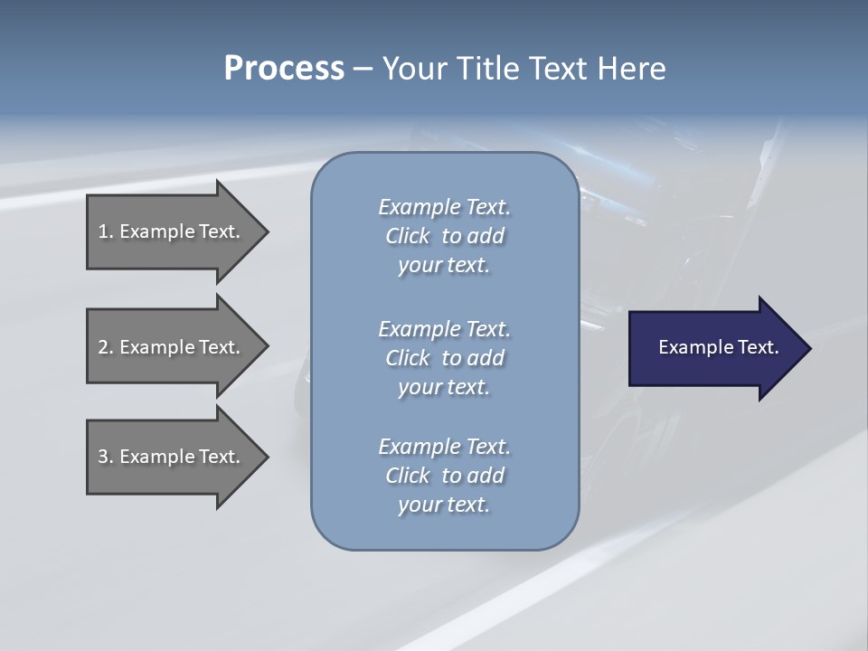 A Blue Semi Truck Driving Down A Highway PowerPoint Template