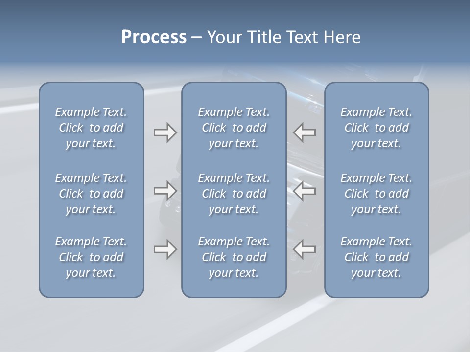 A Blue Semi Truck Driving Down A Highway PowerPoint Template