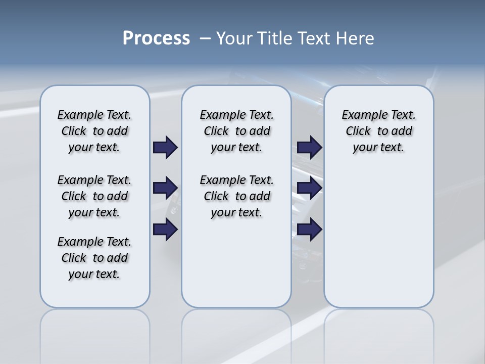 A Blue Semi Truck Driving Down A Highway PowerPoint Template