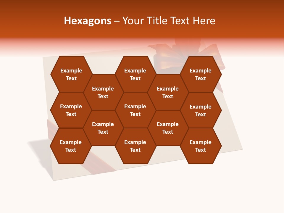 A White Card With A Brown Bow On It PowerPoint Template